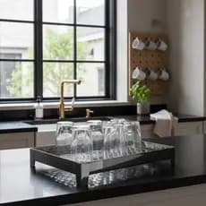 Escorredor de Copos Inox 35 X 35cm Restaurantes Bar Lanchonete Pub Bistrô Cantina Talher Louças