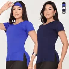 Camiseta Academia Feminina DryFit Treino Blusa Caminhada Treino Corrida Tapa Bumbum