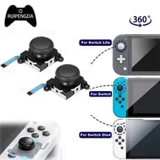 Substituição De Joystick Com Efeito Comum/Hall Para Nintendo Switch/Lite/OLED Joycon Controller 3D Analógico ThumbStick