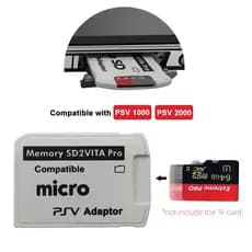 Para PS Vita SD2VITA Versão 6.0 Cartão De Memória Único Slot Adaptador PSV 1000/2000 3.65 Sistema SD TF Leitor De Jogo