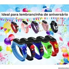 relógio digital aprova D`agua/ relógio digital infantil temático menino menina