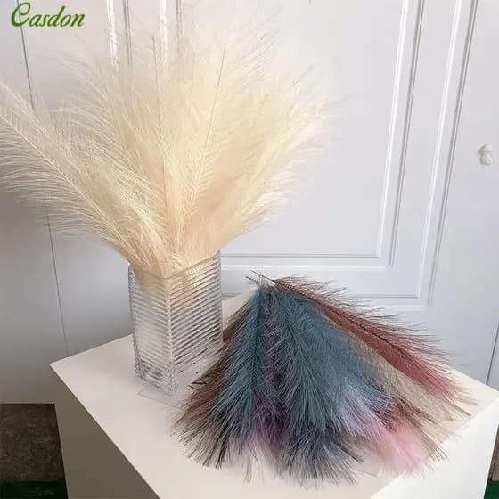 Simulação Bouquet Reed Fur Reed Fur Panpas Grama Sala de Estar Planta Verde Decoração Casa Fotografia CasdonHome