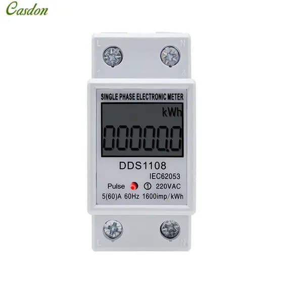 Medidor de energia elétrica monofásico Medidor de energia elétrica digital KWH AC 220V 60A Fácil instalação Display digi