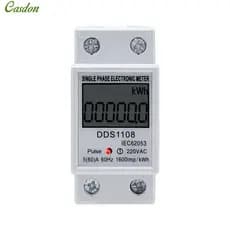 Medidor de energia elétrica monofásico Medidor de energia elétrica digital KWH AC 220V 60A Fácil instalação Display digi