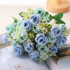 Buquê Artificial, Rosa Xiangfei, Estilo Europeu, Flores de Seda, Decoração de Sala de Estar, Casamento, Acessórios para