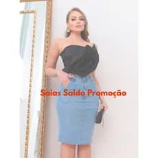 Saia No Joelho Secretária Com Lycra Saldo Promoção Oferta Barato