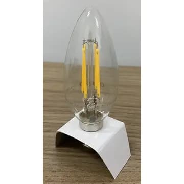 Lâmpada Vela Led Filamento - 4W - Luz Amarela 2700k - 400 Lms