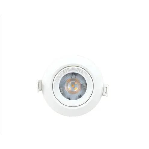 Spot Led 5W Bivolt Redondo Branco Direcionável - Branco Quente (3K) OU Branco Frio (6K).