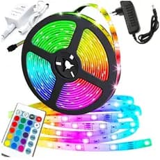 Fita LED 5050 Colorido RGB 5M 12v 150 Leds | Fita + Controle + Fonte