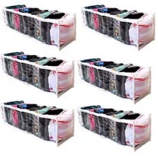 6 colmeia organizadora de gavetas transparente 10x12x35 - Organizaplus