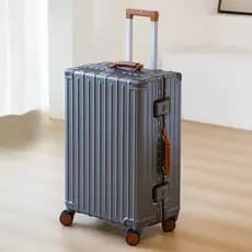 Bagagem de luxo  mala de bordo 10kg polycarbonato com alumínio  Melhor qualidade，cadeado TSA