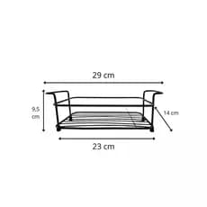 Suporte Para Tempero Preto Condimento Cozinha Sal Mesa Grande