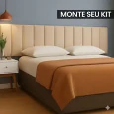 Cabeceira de Cama Box Casal em Courino | Instalação Fácil, Design Premium e Alto Conforto Envio24h!