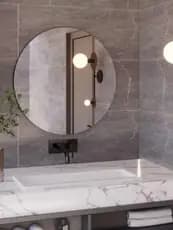 Espelho Redondo Vidro Lapidado 60cm Decorativo Parede Banheiro Sala Quarto !!! ENVIO IMEDIATO !!!