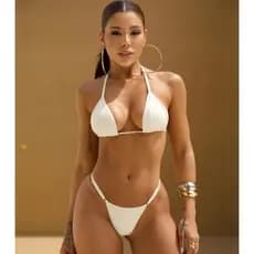 Biquini feminino conjunto top e calcinha marquinha