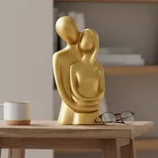 Escultura Casal Abstrato Decorativo Moderno Miniatura Resina Presente Namorados