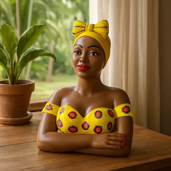 Boneca Namoradeira  M Em Gesso Grande Enfeite De Janela Varanda Decoração Casa Jardim