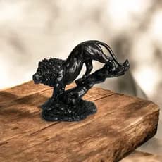 Escultura Leão Decorativo em Gesso – Força, Poder e Elegância