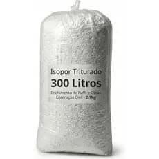 Isopor Triturado Flocos Saco de 300 Litros Para Enchimento De Puffs Almofadas Concreto Leve Obras Contrução Civil