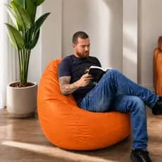 Puff Fofão Courino WePuff Impermeável Pera Enchimento Incluso Compactado a Vácuo Sala Quarto Gamer Home Office