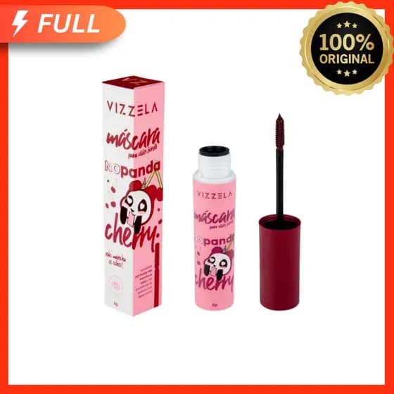Máscara de Cílios No Panda Cherry Bordô - Vizzela Lançamento 100% Original Rímel