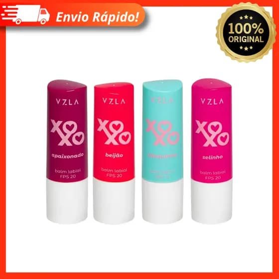 Lip Balm XOXO Hidratante Para Lábios - Vizzela 100% Original
