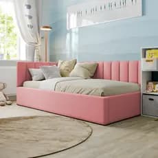 Cabeceira Solteiro em L Adesiva Estofada Para Cama Casal Queen King Solteiro