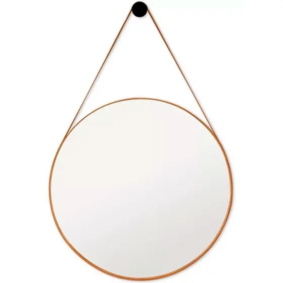 Espelho Redondo Adnet Decorativo Suspenso de Parede 40cm + Pino