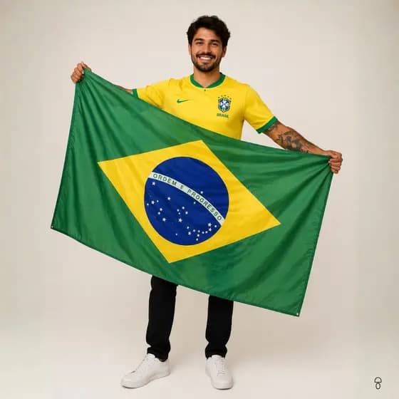 Bandeira do Brasil Grande Vários Tamanhos Copa Do Mundo Premium