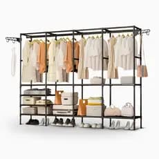 Guarda-Roupa Dobrável com 4 Colunas para Organização
