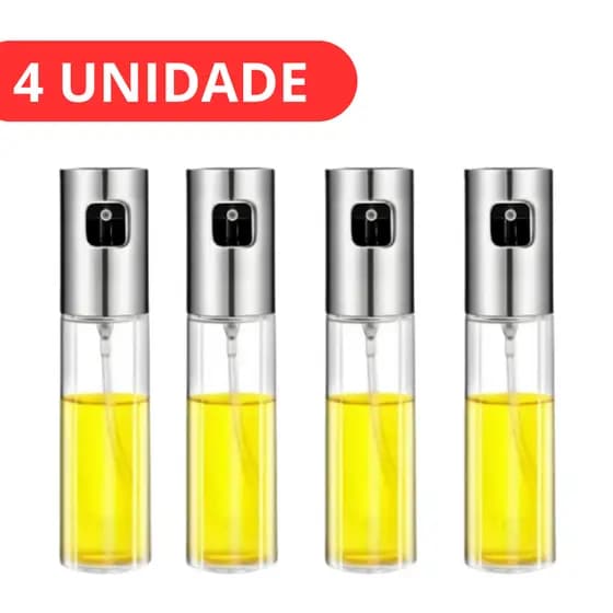 Kit 4 Spray Pulverizador de Azeite e Vinagre em Vidro 100ml Cozinha Promoção