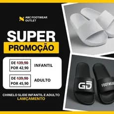Chinelo slide masculino infantil e adulto casual moderno premium leve confortável solado resistente