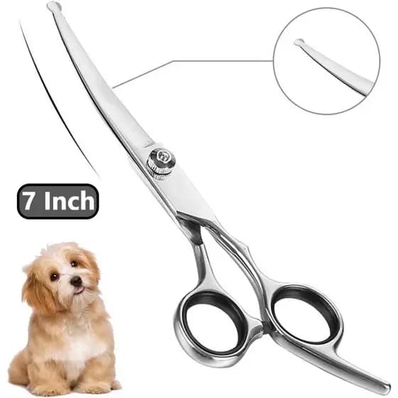 Tesoura Curvada Para Cuidar De Cães Wingsbro Com Pontas Redondas , Curva Animais De Estimação E Gatos Dobrável De Aço In
