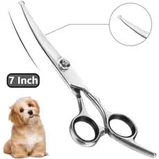 Tesoura Curvada Para Cuidar De Cães Wingsbro Com Pontas Redondas , Curva Animais De Estimação E Gatos Dobrável De Aço In