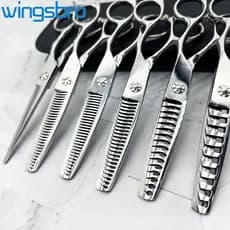 Wingsbro Tesoura De Cabelo Profissional De 6.5 Polegadas , Barbeiro , Corte , Aço Inoxidável Para Salão De Beleza , Pent