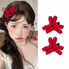 [Magpie] Grampo De Cabelo Com Raiva Bidimensional Para Mulheres 2024 Novos Clipes De Franja E Arnês De Quebrado
