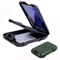 Estojo Para Cartão De Visita Escova Anti-Furto Bloco RFID Carteira Minimalista De Bolso De Alumínio Ultra-Fino Homens