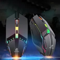 Mouse Gamer Para Jogo Fio Luminoso Rgb Para Computador Macros Customizáveis com fio Silencioso DPI Óptico com LED RGB USB