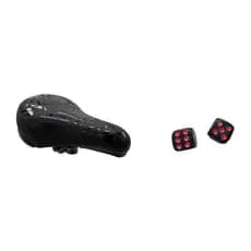 Selim bmx pretotampa valvuladado preto vermelho
