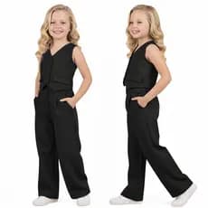 Conjunto Alfaiataria Infantil Calça Pantalona Colete Social Premium