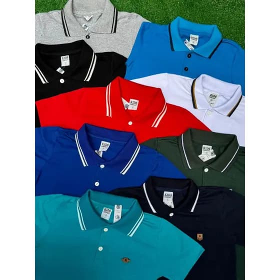 Camiseta Gola Polo Infantil 100% Algodão Camisa Para Menino De 1 Ao 14 anos