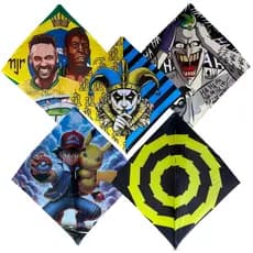 Flexinha Raia Peixinho Pipa Papagaio Flechinha 35x35 Pacote com 10, 15, 20, 30 Unidades Sortidos