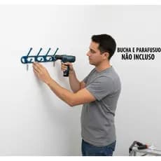 Cabideiro Pendurador De Roupas e Acessórios Com Prateleira com 4 pinos