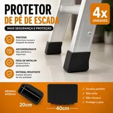 4 Pçs Ponteiras Sapata Externa Borracha Para Escada 20x40