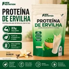 Proteína Da Ervilha Sabor Baunilha Whey Protein Suplemento Sem Glúten Sem Lactose Vegano e Natural