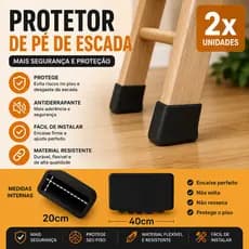 2x Ponteira Pé Borracha Sapata Para Escada De Aluminio 20x40
