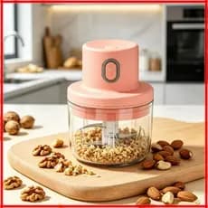 Picador de Alho Elétrico Sem Fio 250ml USB Recarregável Triturador Mini Processador de Alimentos