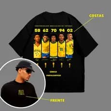 Camiseta Unissex (LANÇAMENTO) ÚNICO PENTA CAMPEÃO DO MUNDO URBAN 100% Algodão Varias Cores Disponíveis do P ao Pluz size
