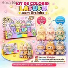 Livro de Colorir Lafufu + 1 Chaveiro Bonequinho | 6 Opções2ZGX