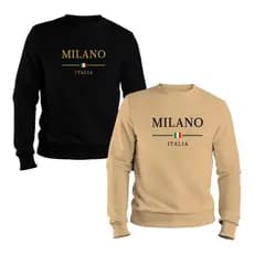 Kit Com Dois Moletom Blusa De Frio Gola Redonda Gola Careca Masculino Algodão.